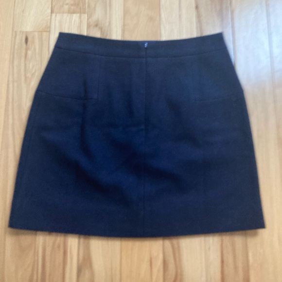 J. Crew NWOT Navy Wool Blend Mini Skirt 4 - Picture 6 of 11